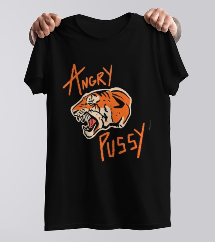 Angry Pussy Fierce Tiger Wild Cat Animal Predator T-Shirt