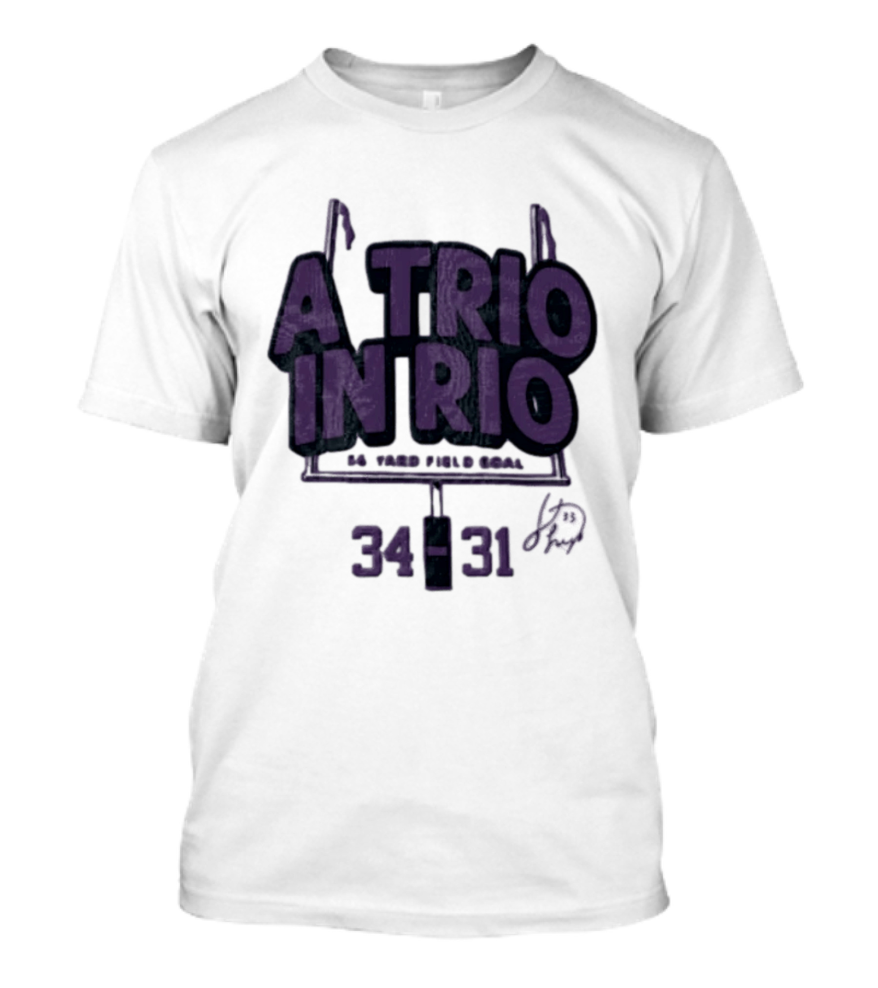 A Trio In Rio 34 31 Baltimore Ravens Victory Celebration T-Shirt