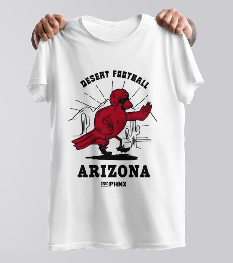 Arizona Desert Football PHNX Bird Cactus Sports T-Shirt