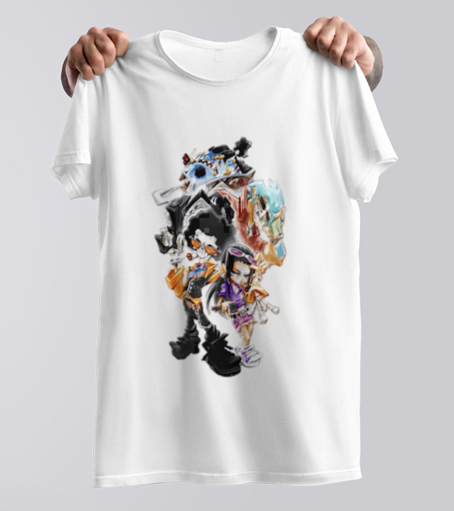 Brook Jinbe Franky Nico Robin One Piece Characters T-Shirt