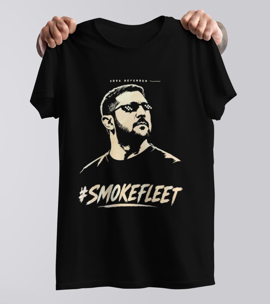 Vova Defender Smokefleet Thug Life Pixelated Sunglasses T-Shirt