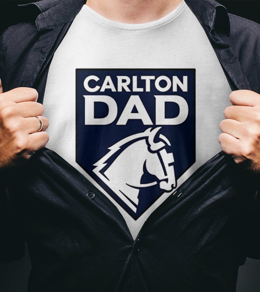 Carlton Dad AFL Father Football Club Horse T-Shirt