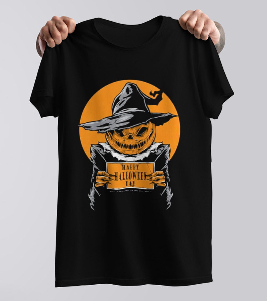 Halloween Pumpkin Witch Vintage Horror Comic Book T-Shirt