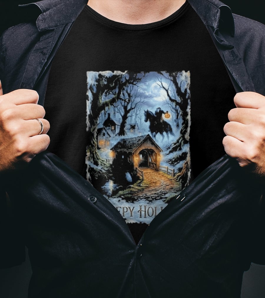 Sleepy Hollow Halloween Headless Horseman Bridge Scene Jack & Jones T-Shirt