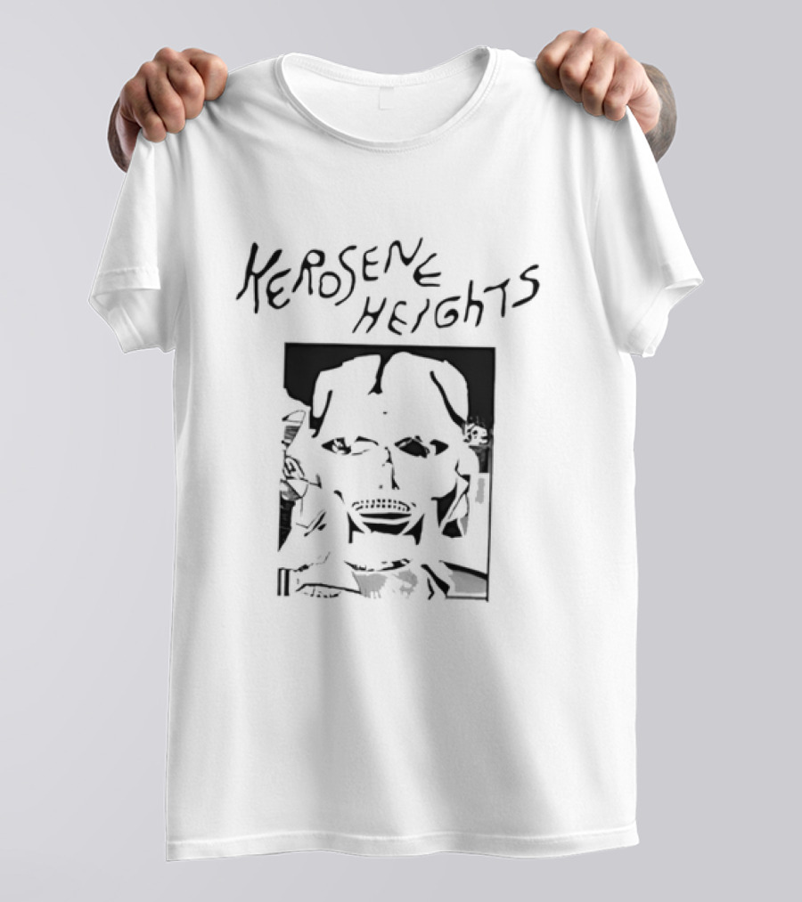 Kerosene Heights Indie Band Handwritten Style With Abstract Face T-Shirt