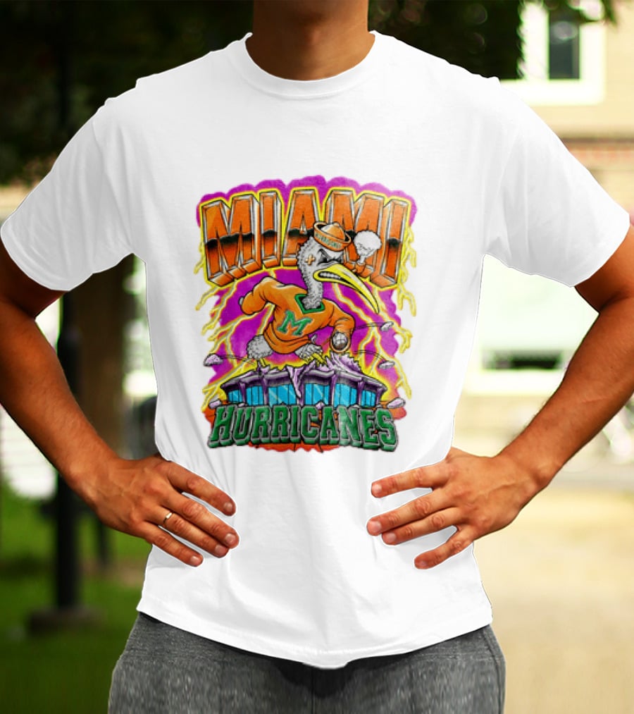 Miami Hurricanes Vintage Style Go Canes U Throwback T-Shirt
