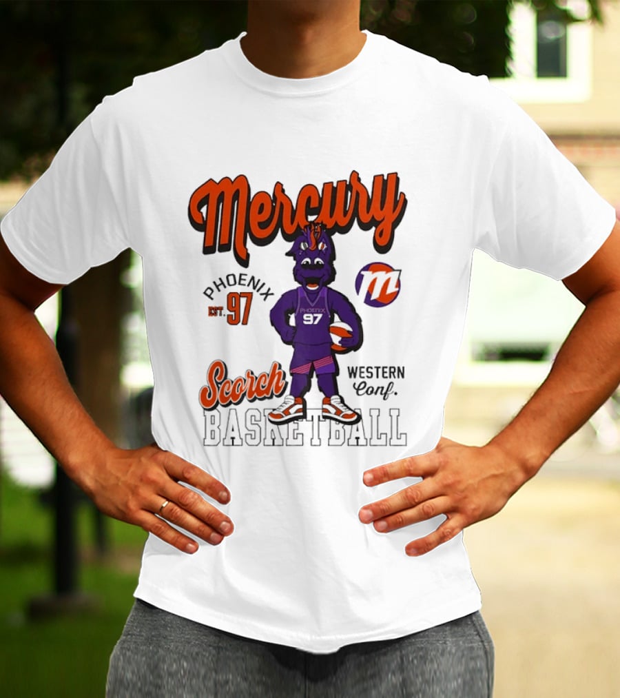 Mercury Phoenix 97 Scorch Western Conf Basketball T-Shirt