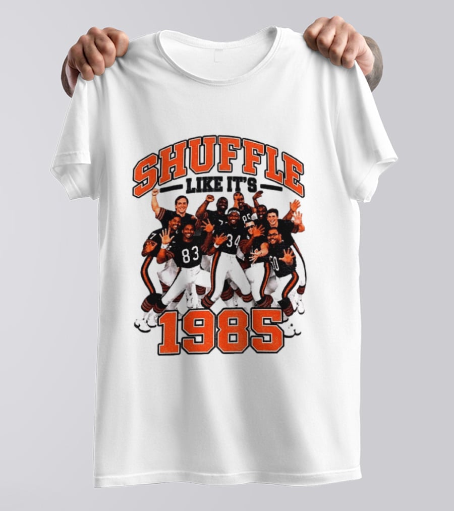 Shuffle Like It's 1985 Chicago Bears Shufflin' Crew 34 T-Shirt
