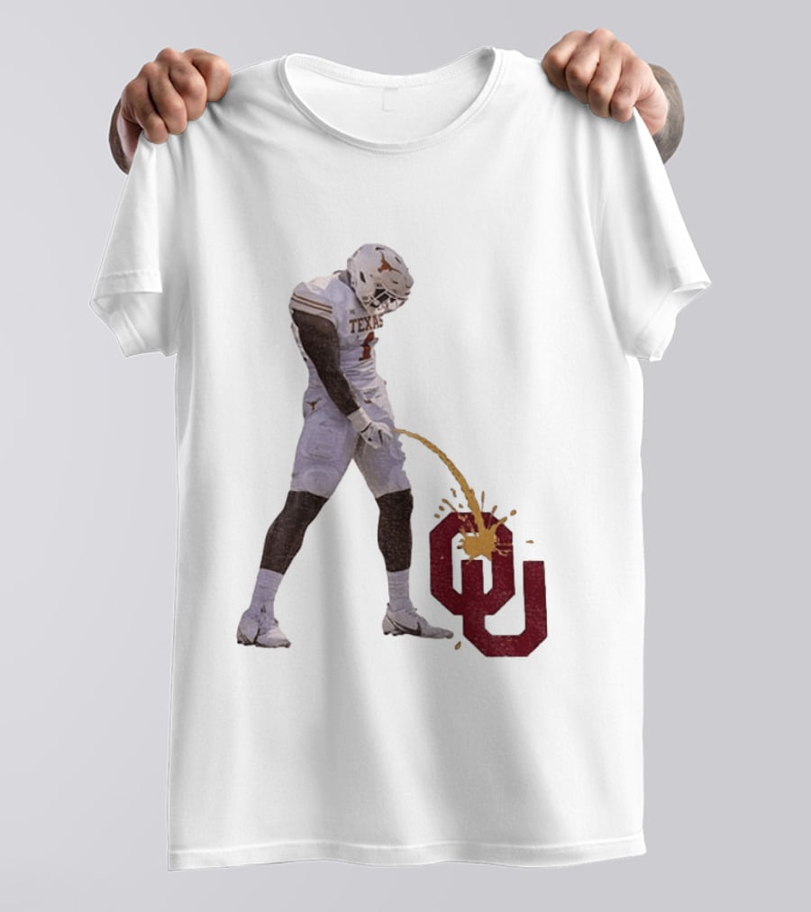 Texas Longhorns Xavier Worthy #1 Pee On Oklahoma Sooners OU Football Rivalry T-Shirt