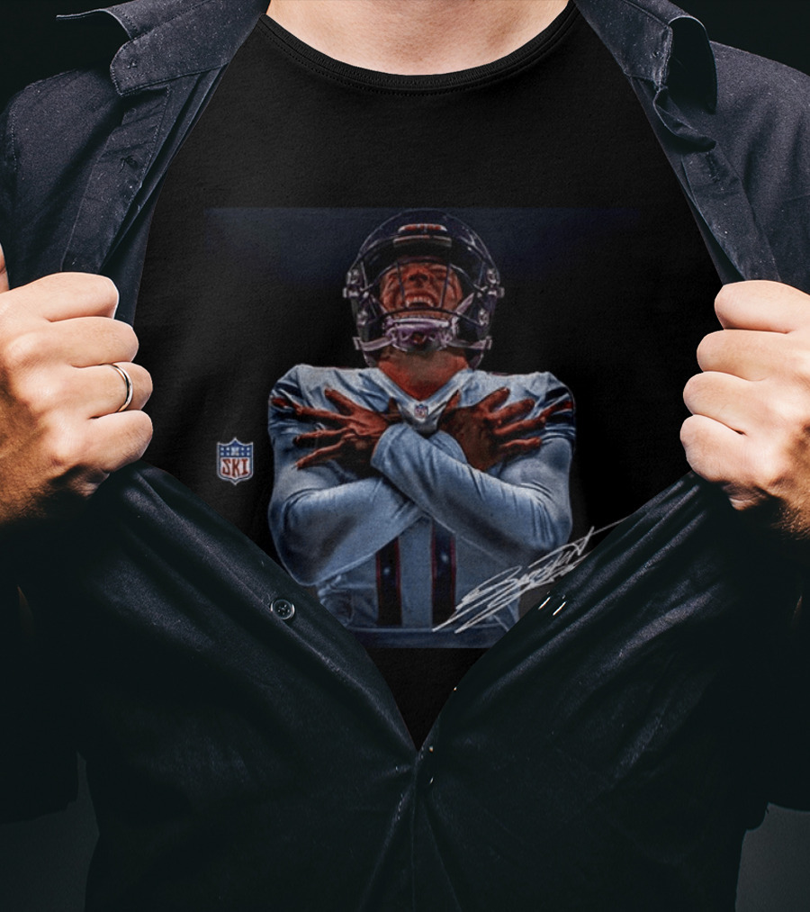11 Case Keenum Chicago Football SKI Dad Signature NFL T-Shirt