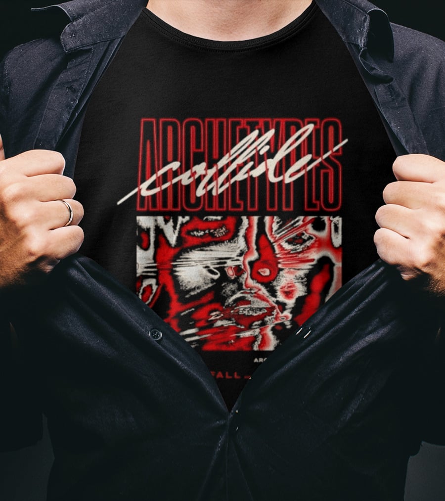 Archetypes Collide What If I Fall Head Is In The Clouds Abstract Red Faces T-Shirt