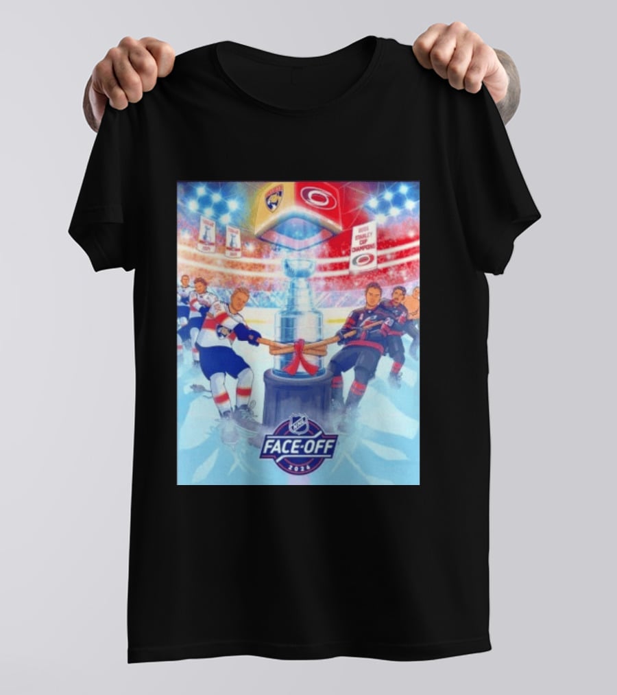 NHL Face Off 2026 Stanley Cup Florida Panthers Vs Carolina Hurricanes Ice Hockey Showdown T-Shirt