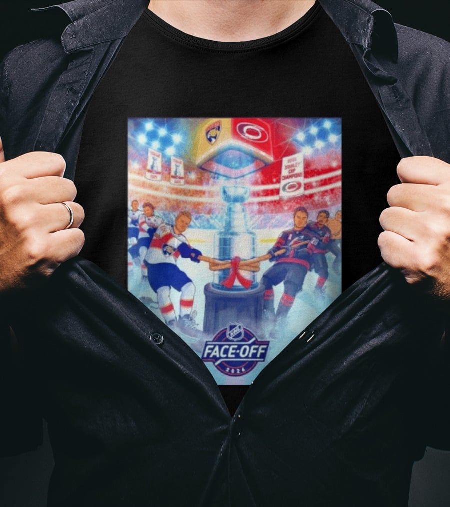 NHL Face Off 2026 Stanley Cup Florida Panthers Vs Carolina Hurricanes Ice Hockey Showdown T-Shirt