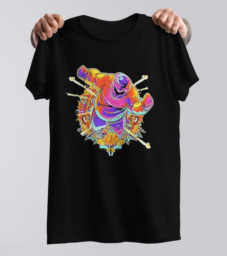 Colorful Psychedelic Boxer With Mandala And Brain Explosion T-Shirt