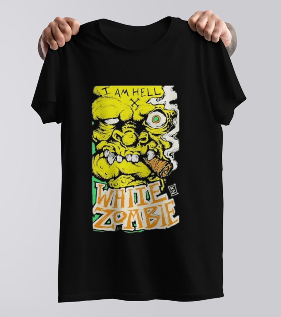White Zombie I Am Hell Heavy Metal Band Artwork Monster Face T-Shirt