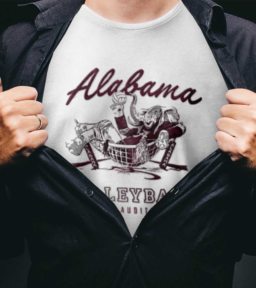 Alabama Volleyball Foster Auditorium Elephant T-Shirt