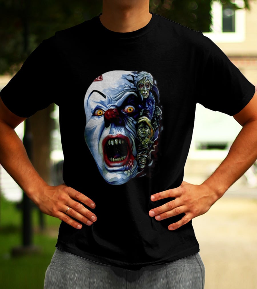 Pennywise The Dancing Clown Stephen King's IT Horror Nightmare Faces T-Shirt