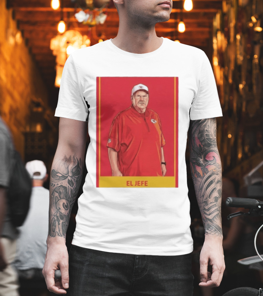 Andy Reid El Jefe Kansas City Chiefs Coach Red Chiefs T-Shirt