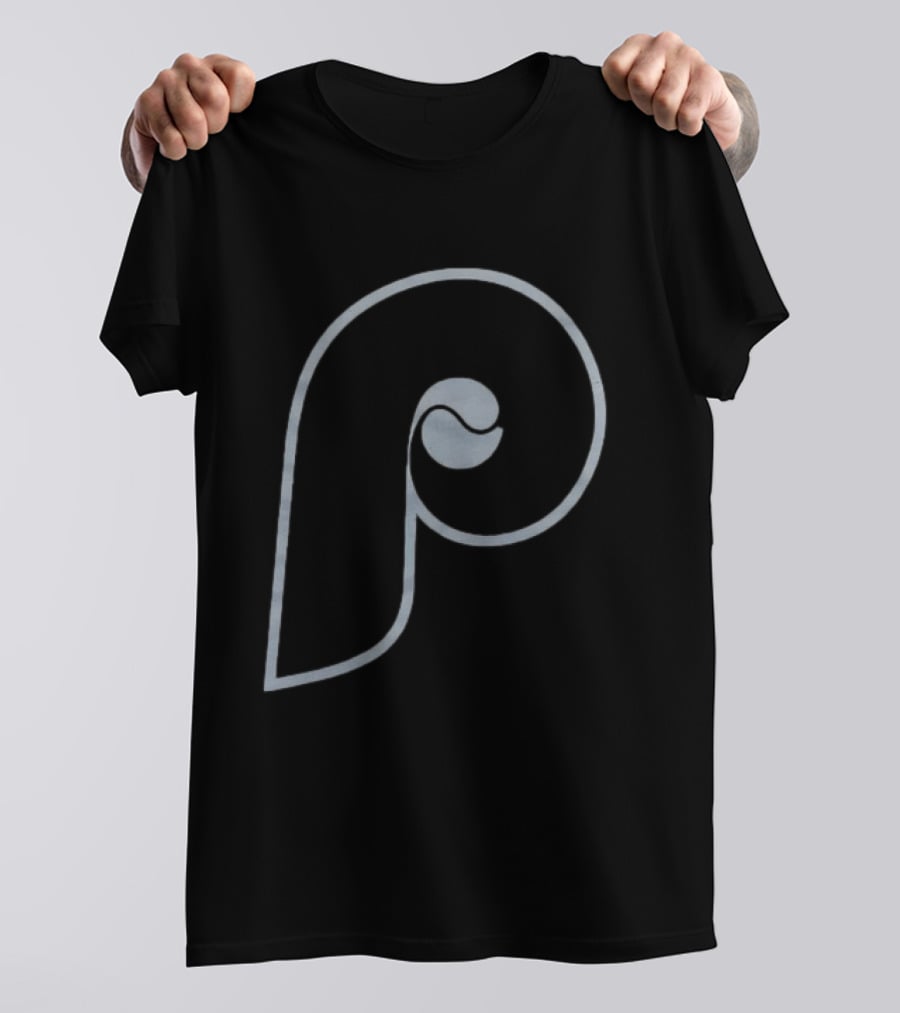 Philadelphia Phillies Distressed Black Retro MLB T-Shirt
