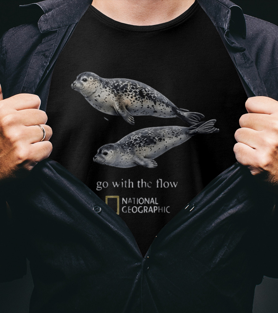 Seal Go With The Flow National Geographic Wildlife Conservation Collaboration T-Shirt