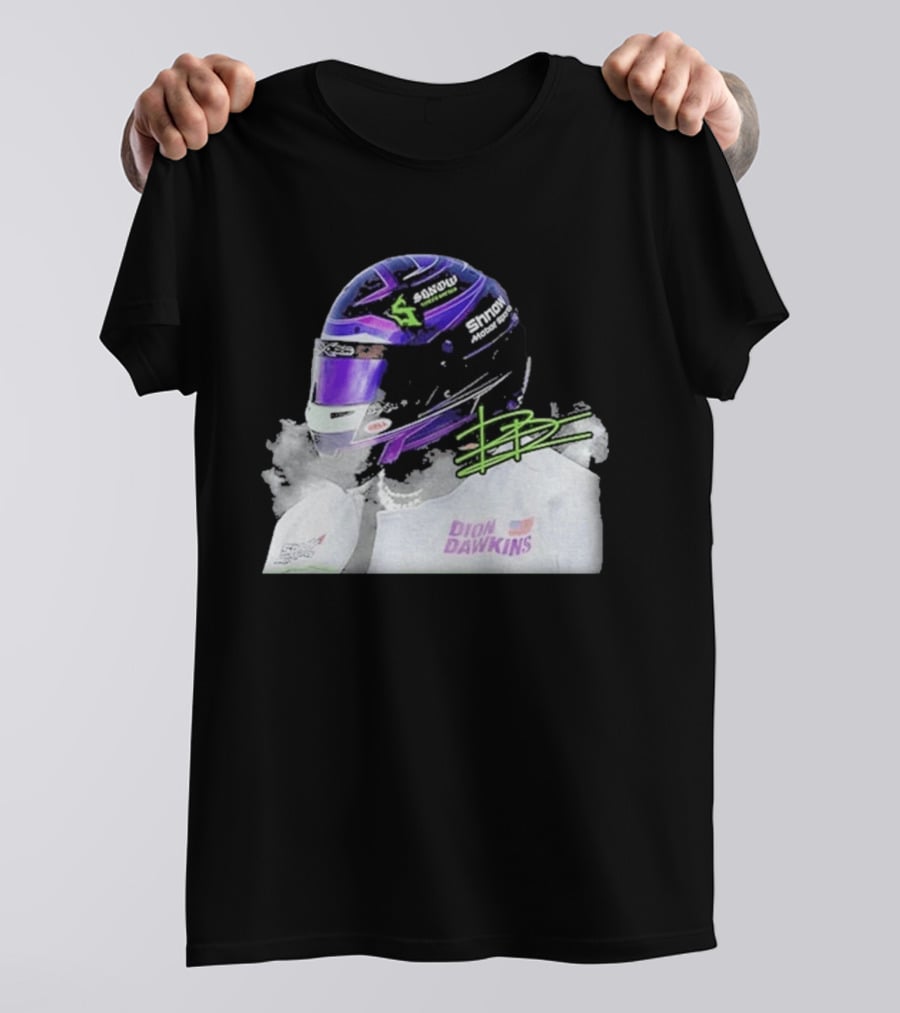 Soul Motorsports Dion Dawkins Racing Helmet Signature T-Shirt