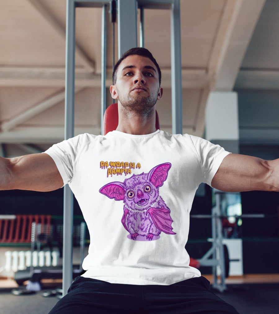 Da Woad Is A Bampya Purple Bat Vampire Cartoon T-Shirt