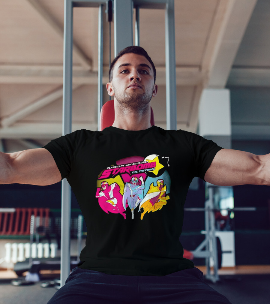Planetary Jam Squadron Starbomb The Tryforce Retro Heroes T-Shirt