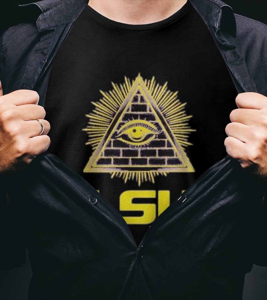 LSU Illuminati Eye Pyramid Tigers Louisiana State University T-Shirt