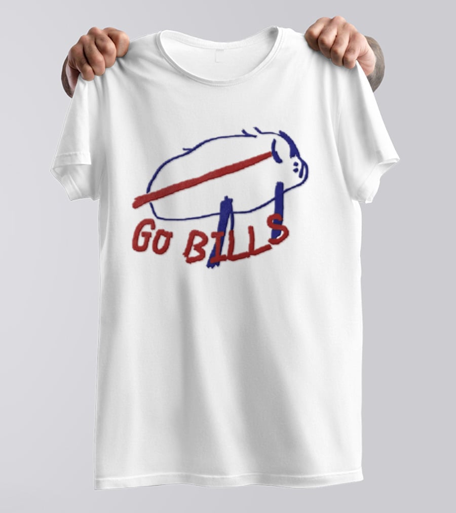 Buffalo Bills Go Bills Sketch Drawing Josh Allen T-Shirt