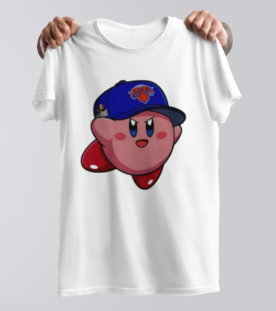 Kirby New York Knicks NBA Hat Featuring Team Colors And Finals Patch T-Shirt