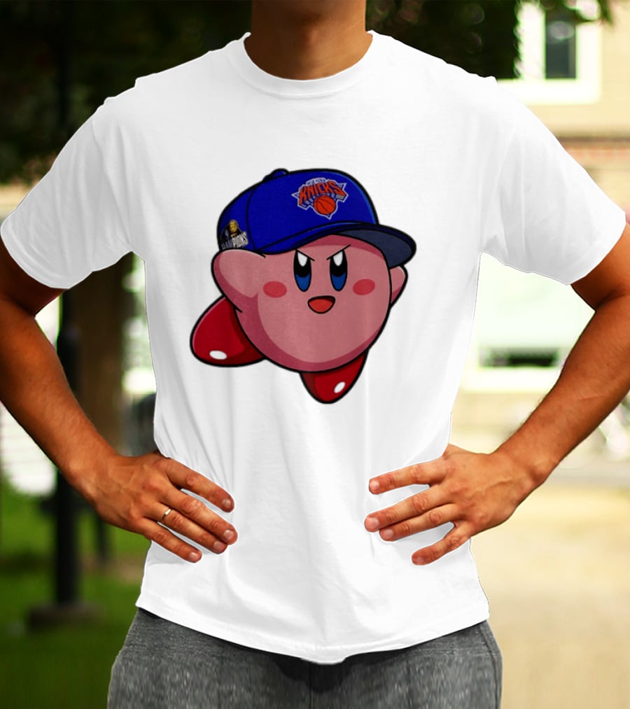Kirby New York Knicks NBA Hat Featuring Team Colors And Finals Patch T-Shirt