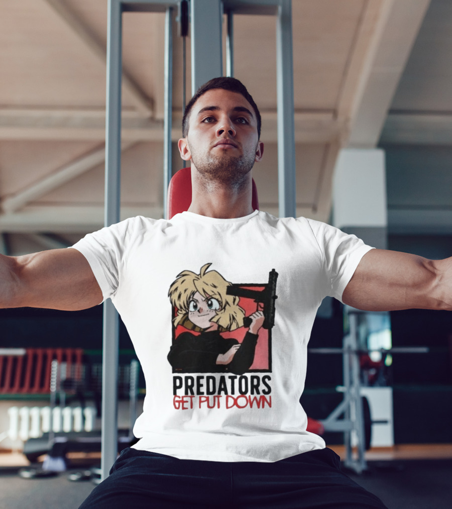 Predators Get Put Down Minnie May Gunsmith Cats Anime T-Shirt