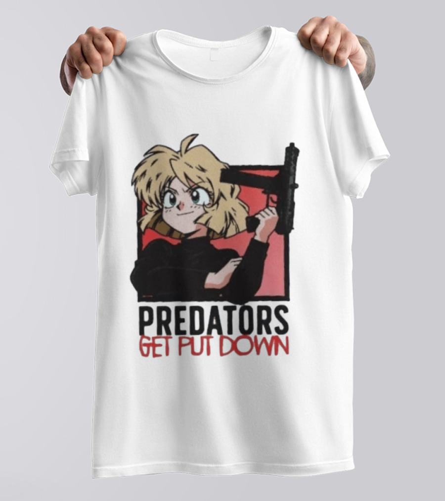Predators Get Put Down Minnie May Gunsmith Cats Anime T-Shirt