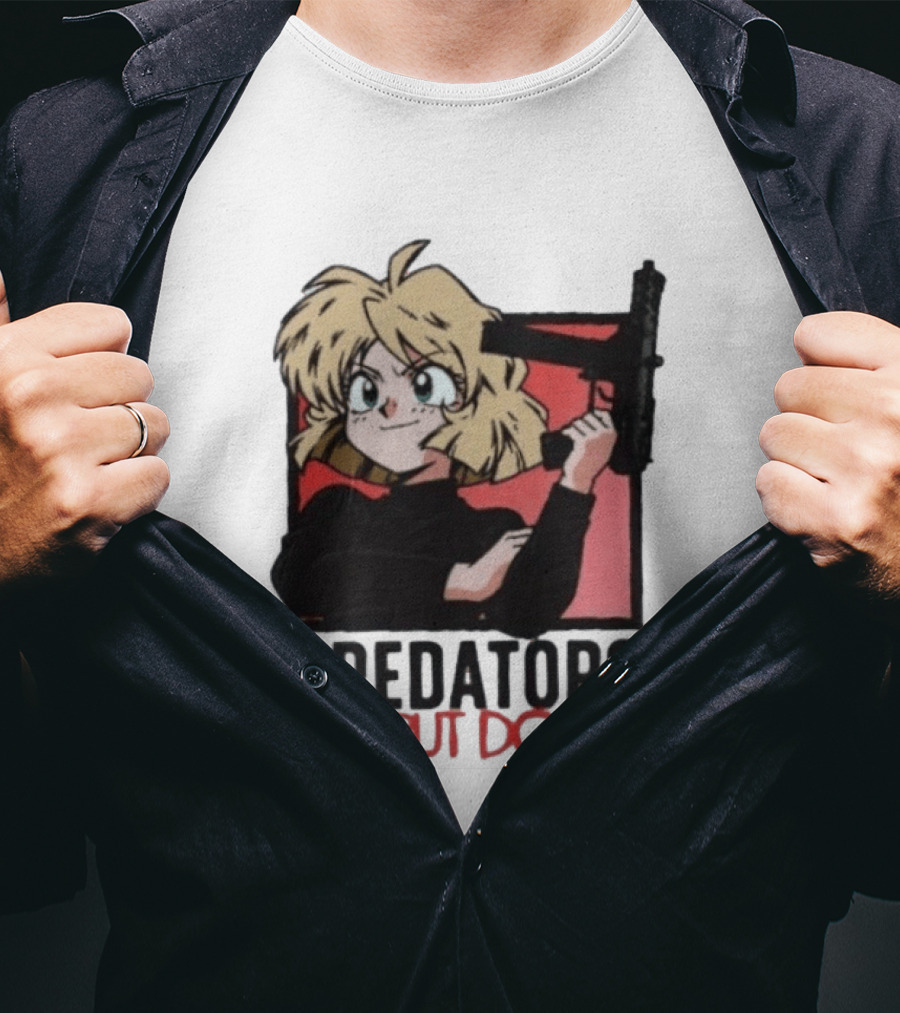 Predators Get Put Down Minnie May Gunsmith Cats Anime T-Shirt