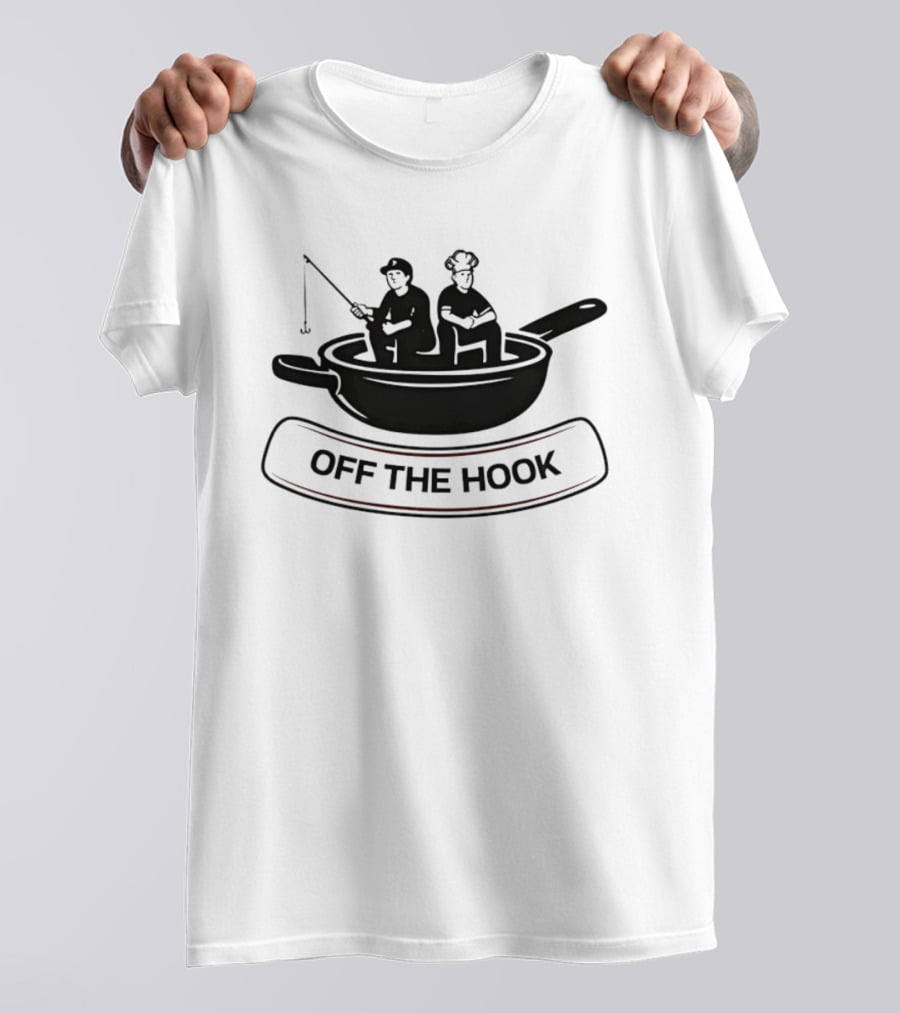Off The Hook Fishing And Cooking Chef Pan Image T-Shirt