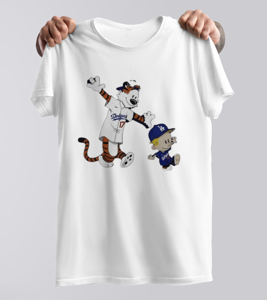 Shohei Ohtani Hobbes 17 Calvin Yoshinobu Yamamoto Los Angeles Dodgers MLB T-Shirt