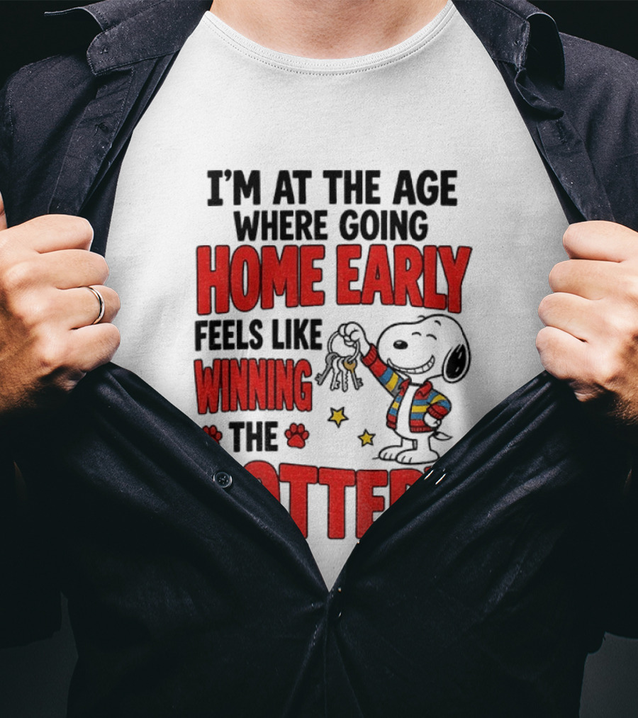 Snoopy Going Home Early Feels Like Winning The Lottery T-Shirt