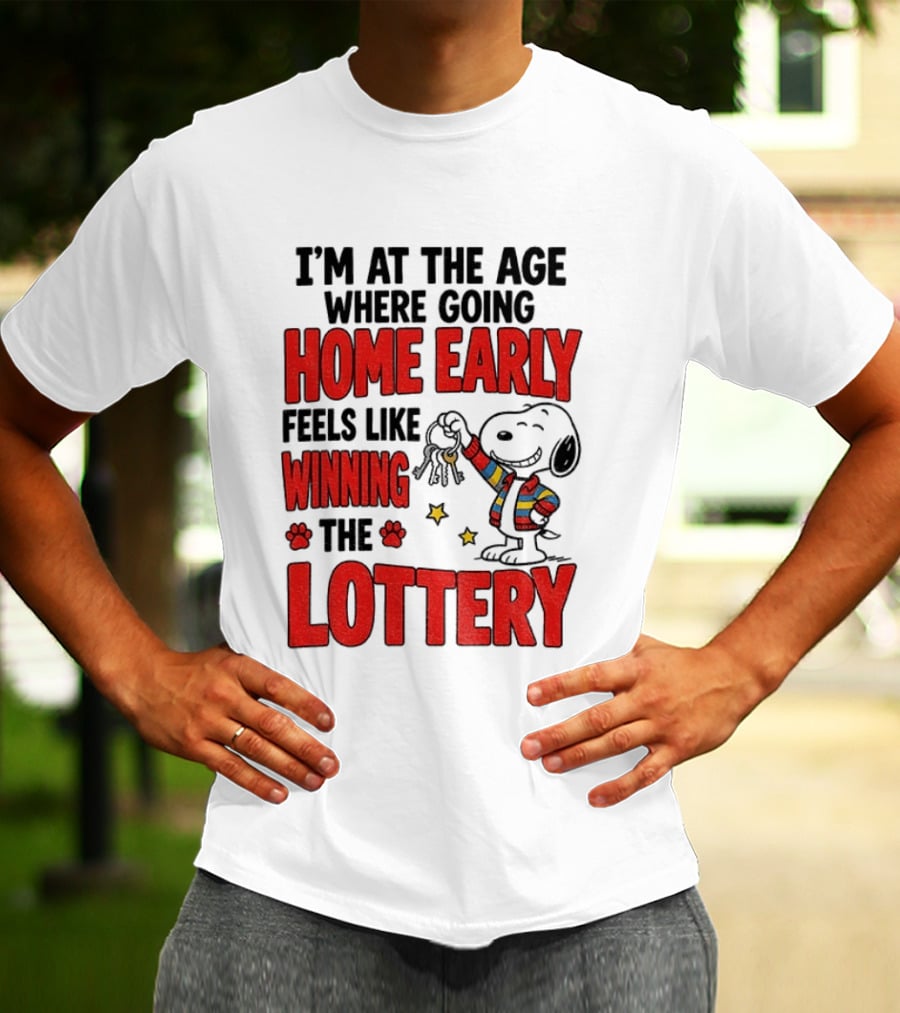 Snoopy Going Home Early Feels Like Winning The Lottery T-Shirt