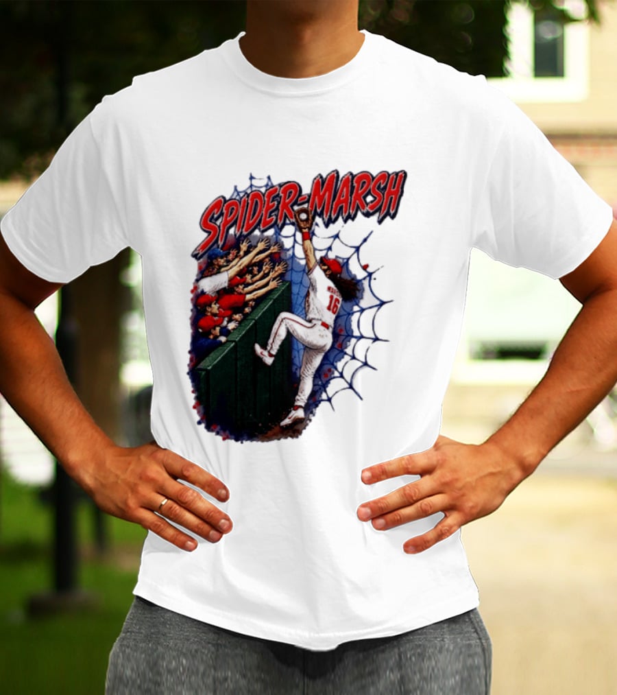 Spider Marsh Brandon Marsh Philadelphia Phillies Baseball Catch Action T-Shirt