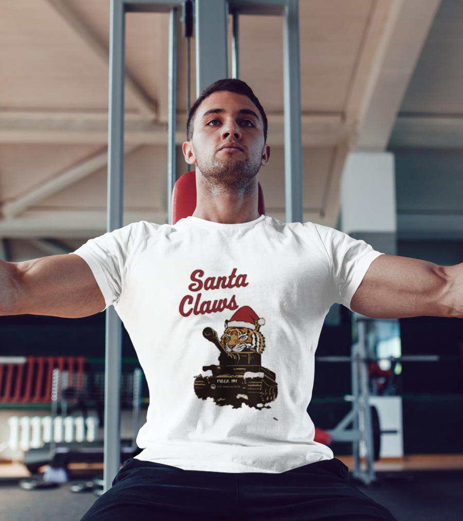 Santa Claws Tiger 131 Tank Museum Christmas T-Shirt