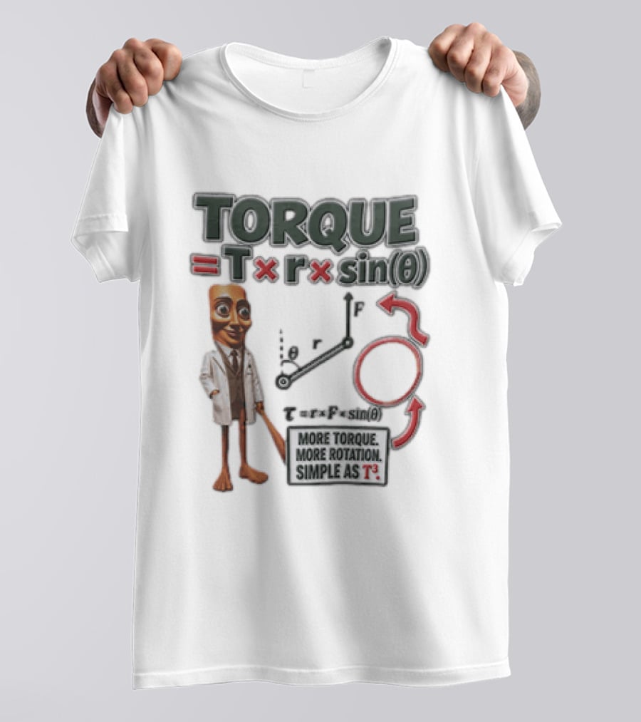 Torque Equals R Times Sin Theta More Rotation Simple As T3 Physics Science T-Shirt