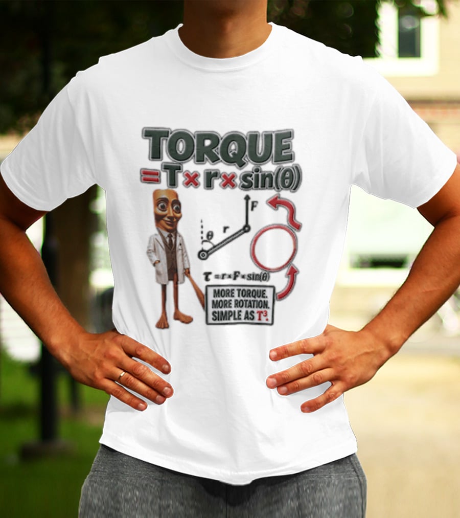 Torque Equals R Times Sin Theta More Rotation Simple As T3 Physics Science T-Shirt