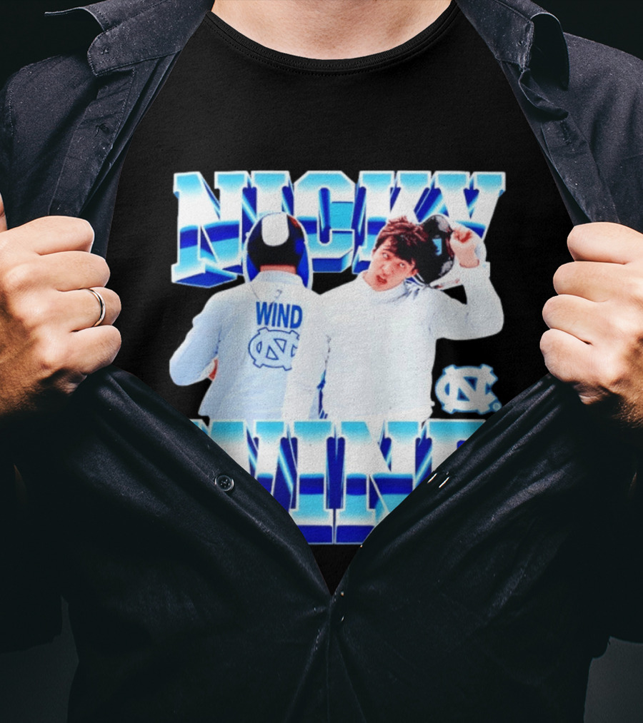 Nicky Wind North Carolina Fencing UNC Tar Heels T-Shirt