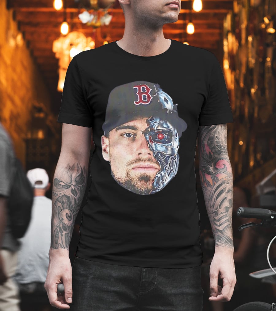 Caleb Durbin Boston Red Sox Cyborg Terminator Mashup T-Shirt