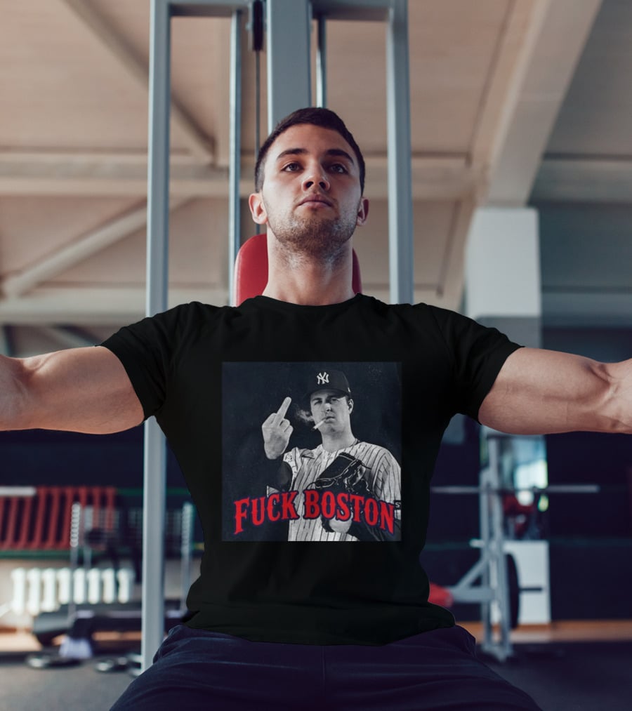 Cam Schlittler The Fuck Yankees Fuck Boston Meme Yankees Player Middle Finger Yankee Cap T-Shirt