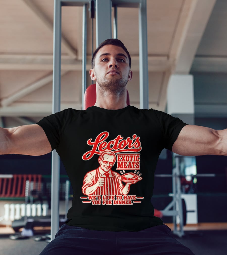 Lector's Exotic Meats We'd Love To Have You For Dinner Distressed T-Shirt