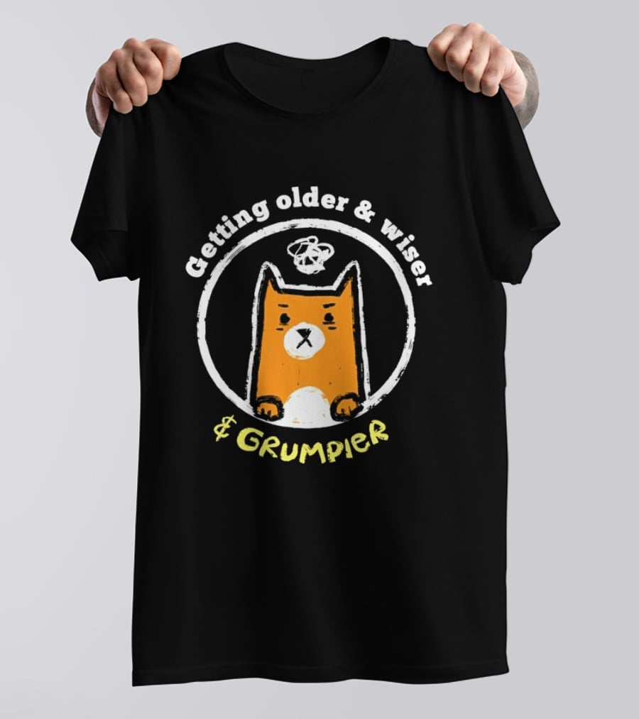 Getting Older And Wiser And Grumpier Cat Birthday T-Shirt