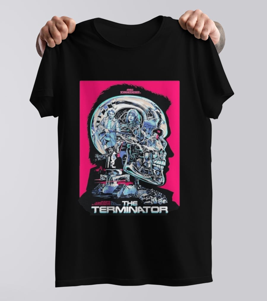 Arnold Schwarzenegger The Terminator Cybernetic Skull T-Shirt