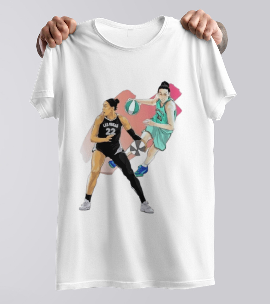 Las Vegas A'ja Wilson 22 And Brooklyn Breanna Stewart 30 T-Shirt