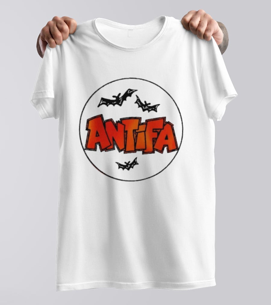 Antifa Spooky Halloween Bat Bats Political T-Shirt